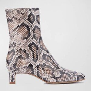 New AQUATALIA 9 Snakeskin Python Leather SANTINA Ankle Boots Aquazurra Alaia
